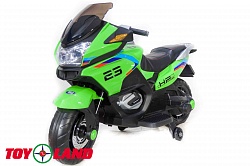 Мотоцикл Moto New ХМХ 609, зеленый, свет и звук (ToyLand, ХМХ 609_зеленый) - миниатюра